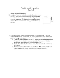 Possible Pre Lab 4 questions Read Lab 4