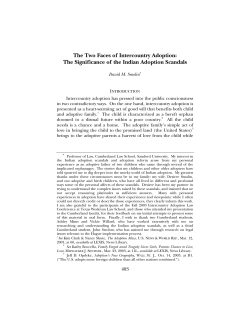 The Two Faces of Intercountry Adoption