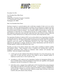 AWC Letter to Vice President Pence