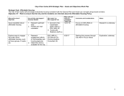 City of San Carlos 2016 Strategic Plan &ndash; Goals and Objectives Work