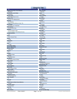 Songs by Title - J Sabol Entertainment