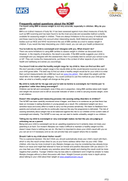 Frequently asked questions about the NCMP