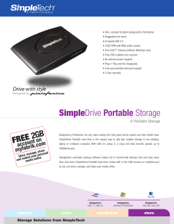 SimpleDrive Portable Storage