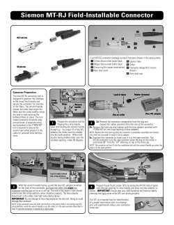 Siemon MT-RJ Field-Installable Connector
