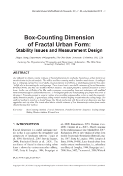 Box-Counting Dimension of Fractal Urban Form