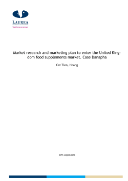 Market research and marketing plan to enter the United