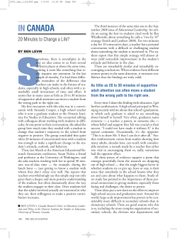 20 Minutes to Change a Life?