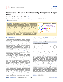 Catalysis of the Aza-Diels-Alder Reaction by