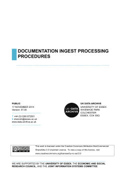 Documentation Processing Procedures