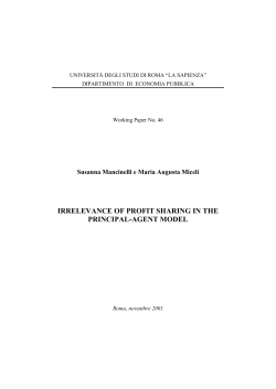 IRRELEVANCE OF PROFIT SHARING IN THE PRINCIPAL
