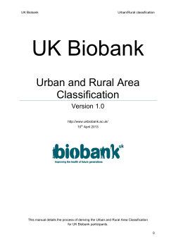 Urban and Rural Area Classification