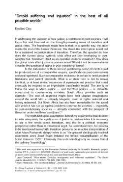 Untold suffering and injustice