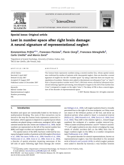 Lost in number space after right brain damage: A