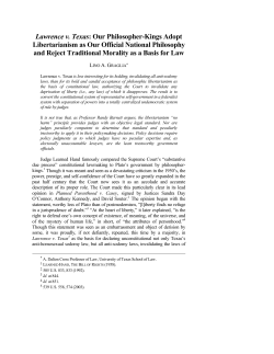 Lawrence v. Texas - Moritz College of Law