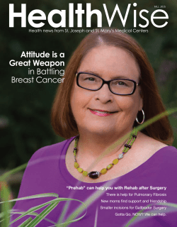 Fall 2015 HealthWise - St. Joseph Medical Center
