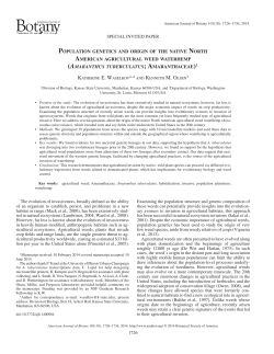 1726 The evolution of invasiveness, broadly defined as the ability of