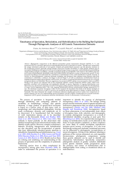 Timeframes of Speciation, Reticulation, and