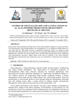 studies of crystallite size and lattice strain in al