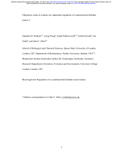 1 Oligomeric states in sodium ion&ndash;dependent regulation of