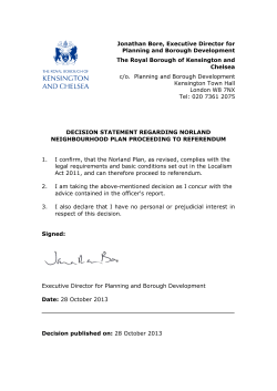 Jonathan Bore, Executive Director for Planning and Borough