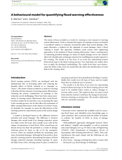 A behavioural model for quantifying flood warning effectiveness