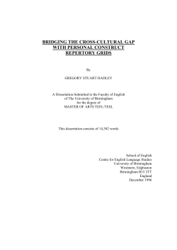 Bridging the cross-cultural gap with personal construct repertory grids