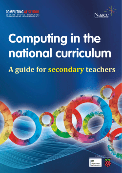 Computing in the national curriculum