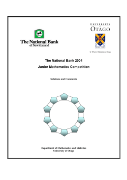 Solutions 2004.doc - Mathematics and Statistics
