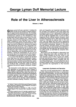 George Lyman Duff Memorial Lecture Role of the Liver in