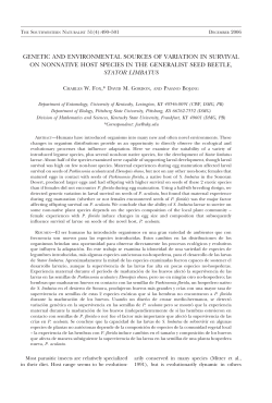 GENETIC AND ENVIRONMENTAL SOURCES OF VARIATION IN