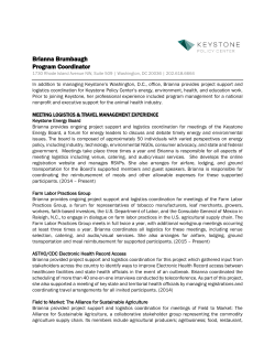 Brianna Brumbaugh Resume - The Keystone Policy Center