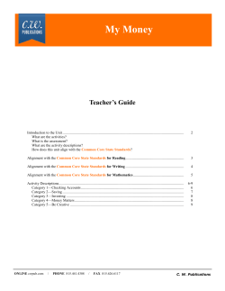 Teacher`s Guide - CW Publications