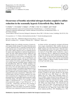 Occurrence of benthic microbial nitrogen fixation