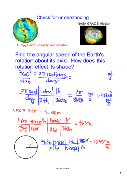Find the angular speed of the Earth`s rotation
