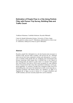 Estimation of People Flow in a City Using Particle Filter with Person