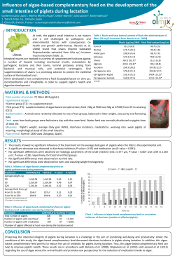 Influence of algae-based complementary feed on the