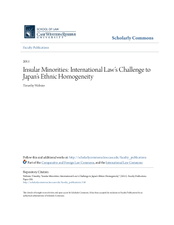 Insular Minorities: International Law`s Challenge to Japan`s Ethnic