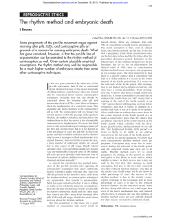 The rhythm method and embryonic death