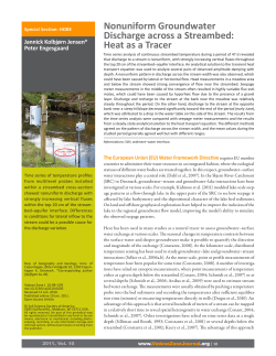 Nonuniform Groundwater Discharge across a Streambed: Heat as a