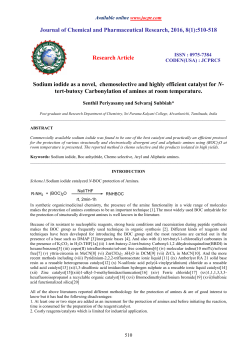 Sodium iodide as a novel, chemoselective and
