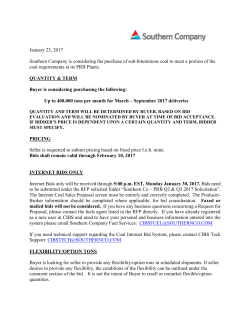 PRB RFP - Southern Company
