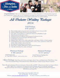 All Inclusive Wedding Packages - Hampton Inn