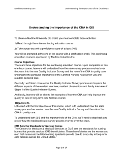Understanding the Importance of the CNA in QIS