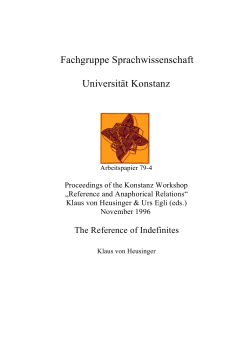 Fachgruppe Sprachwissenschaft Universit&auml;t