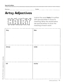 Artsy Adjectives - LoveToTeach.org