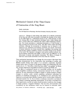 Mechanical Control of the Time-Course of Contraction of the Frog