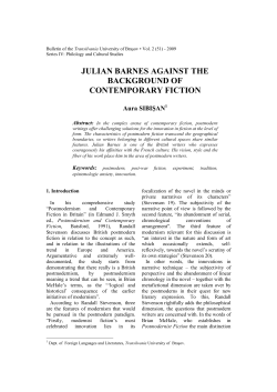 julian barnes against the background of contemporary fiction