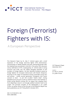 Foreign (Terrorist) Fighters with IS - International Centre for Counter