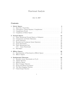 Functional Analysis