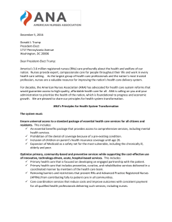 letter - American Nurses Association